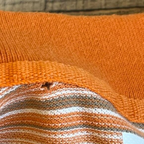 Columbia Freestanding Men's Polo Shirt Orange Striped XL NEW with Tags Attached - Picture 6 of 8